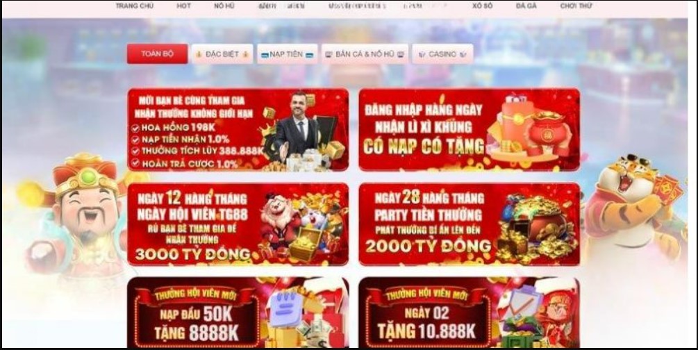 Khuyến mại Tg88 - Vô vàn khuyến mãi hấp dẫn cho người chơi 2 Khuyến mãi khủng tại nhà cái Tg88