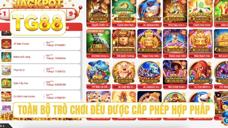 TG88 ⭐ Trang Chủ Chính Thức T8/2026 | Link TG88 Tặng +188K 18 Toàn bộ trò chơi đều được cấp phép hợp pháp